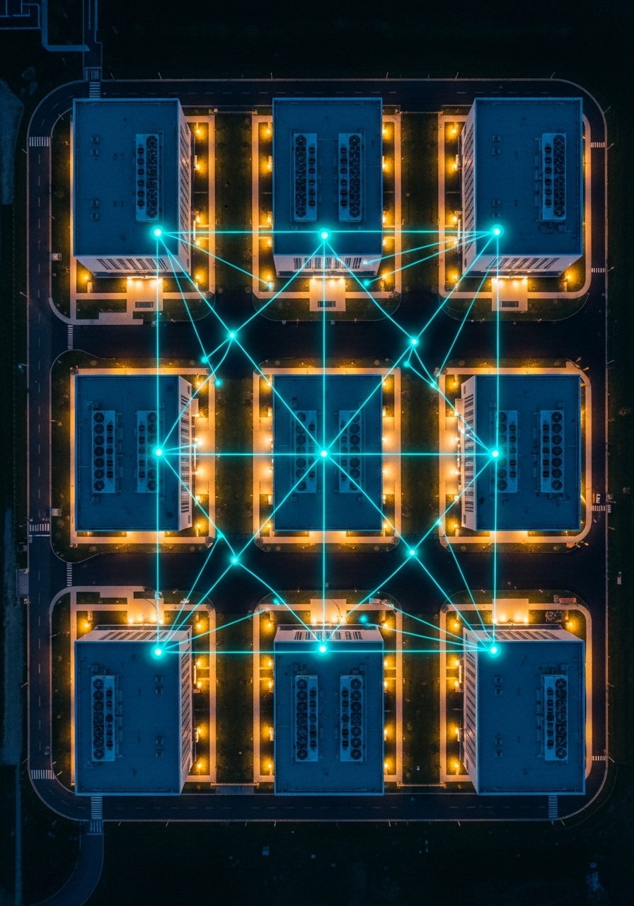 Conceptual diagram showing agentless discovery of digital infrastructure including domains, certificates, and cloud assets without software installation