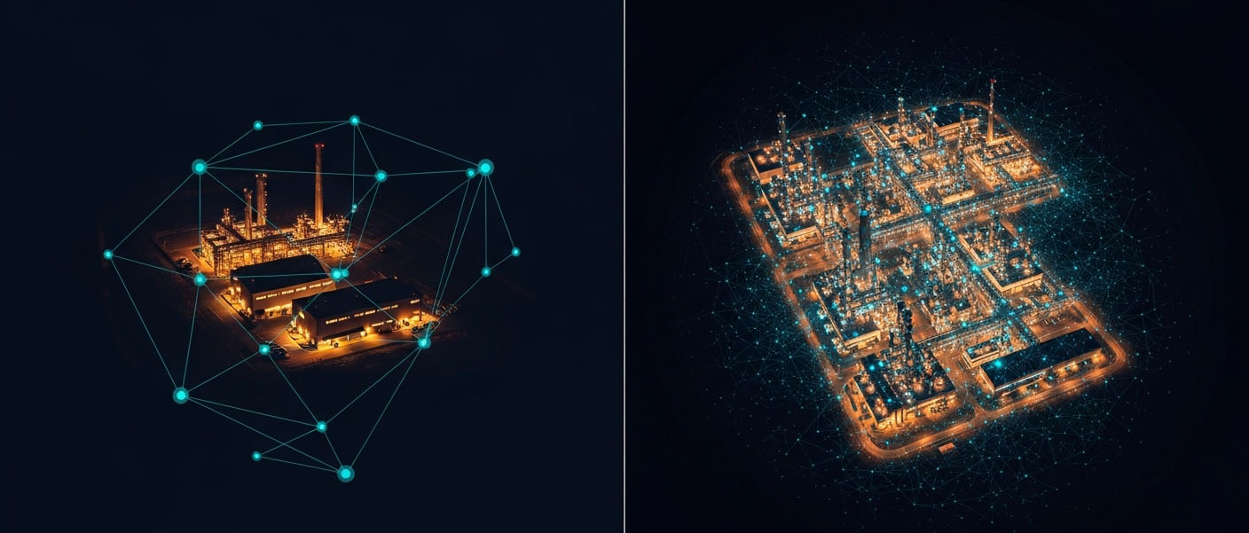 Side-by-side comparison showing before and after asset discovery results with dramatic increase in discovered domains, certificates, and infrastructure visibility